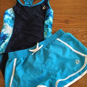 Girls Gerry 2 Pc Swimsuit Set Blue